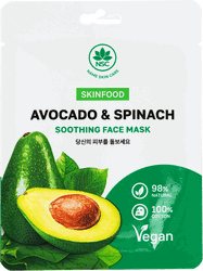 Изображение товара Маска тканевая NAME SKIN CARE Skinfood Авокадо и шпинат, 22г