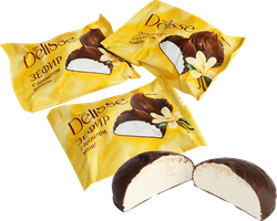 Зефир DELISSE с ароматом ванили глазированный, весовой, крупный план