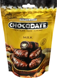 Финики CHOCODATE с миндалем в молочном шоколаде, 100г