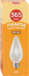 Лампа накаливания 365 ДНЕЙ Свеча 40Вт, Е27 теплый свет, Арт. ДС230- 40-3