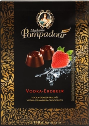 Конфеты в коробках DIMLER Madame Pompadour с водкой и вкусом клубники, 150г