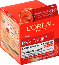 Крем дневной для лица L'OREAL Paris Ревиталифт с красным женьшенем, 50мл