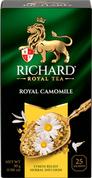 Изображение товара Напиток чайный RICHARD Royal Camomile Stress Relief фруктово-травяной, 25пак