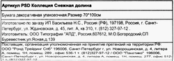 Бумага декоративная ПАКЕТИКО Снежная долина, дизайнерская, 70х100см, 80гр, Арт. PSD