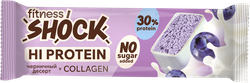 Изображение товара Батончик протеиновый FITNESSHOCK Черничный десерт, глазированный, 40г