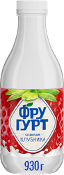 Изображение товара Напиток кисломолочный ФРУГУРТ со вкусом клубники 1%, без змж, 930г