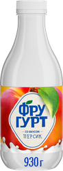 Изображение товара Напиток кисломолочный ФРУГУРТ со вкусом персика 1%, без змж, 930г