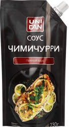 Изображение товара Соус для вторых блюд UNI DAN Чимичурри, острый, 230г