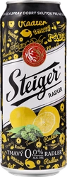 Напиток пивной б/а STEIGER RADLER Radler Лимон фильт.осв.темн.алк.не более 0,5% ж/б