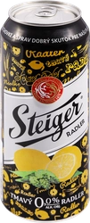 Напиток пивной б/а STEIGER RADLER Radler Лимон фильт.осв.темн.алк.не более 0,5% ж/б