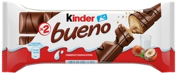 Вафли KINDER Bueno в молочном шоколаде, 43г