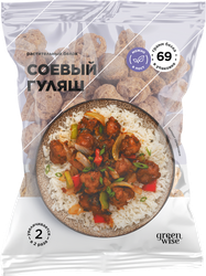 Изображение товара Гуляш соевый GREENWISE Протекс-М, из текстурированной соевой муки, 150г