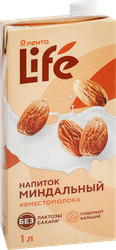 Напиток ЛЕНТА LIFE Миндальный оригинальный, 1000мл