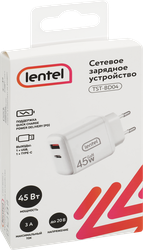 Сетевое зарядное устройство Lentel 45Вт, USB+TypeC, Арт. TST-BD04