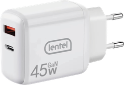 Изображение товара Сетевое зарядное устройство Lentel 45Вт, USB+TypeC, Арт. TST-BD04