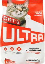 Корм сухой для кошек ULTRA с говядиной, для стерилизованных, 1,5кг