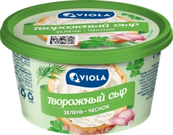 Сыр творожный VIOLA c укропом, чесноком и петрушкой 66%, без змж, 140г