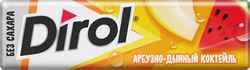 Жевательная резинка DIROL XXL арбузно-дынный коктейль, без сахара, 19г