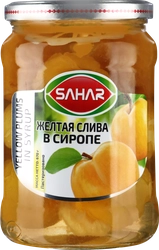 Слива желтая SAHAR в сиропе, 670г