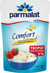 Изображение товара Творог рассыпчатый PARMALAT Comfort безлактозный 9%, без змж, 260г