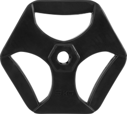 Изображение товара Диск обрезиненный ACTIWELL d=26,5см 5кг, с 3-мя хватами, Арт. MUTL042902