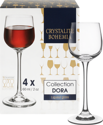 Изображение товара Набор рюмок для водки CRYSTALITE BOHEMIA Dora 60мл, стекло, Арт. 67037, 4шт