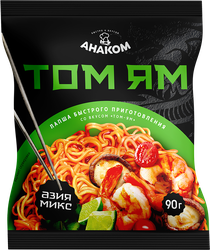 Изображение товара Лапша АНАКОМ Азия Микс, со вкусом Том Ям, 90г