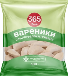 Вареники 365 ДНЕЙ с картофелем и грибами, 300г