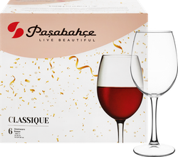 Набор бокалов для вина PASABAHCE Classique 360мл, стекло, Арт. 440151, 6шт