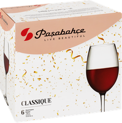 Набор бокалов для вина PASABAHCE Classique 360мл, стекло, Арт. 440151, 6шт