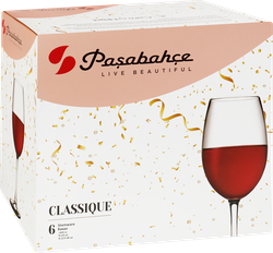 Набор бокалов для вина PASABAHCE Classique 445мл, стекло, Арт. 440152, 6шт