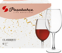 Набор бокалов для вина PASABAHCE Classique 445мл, стекло, Арт. 440152, 6шт