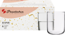 Изображение товара Набор стаканов PASABAHCE Iconic 270мл, стекло, Арт. 420112, 6шт