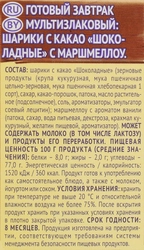 Готовый завтрак ФАННИ ЯММИ Шоколадные шарики, с какао и маршмеллоу, 200г