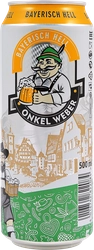 Пиво светлое ONKEL WEBER Bayerisch Hell паст. фильтр. алк.5,4% ж/б