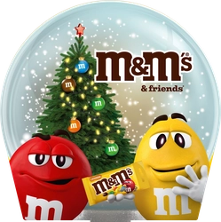 Набор подарочный M&M'S & FRIENDS Снежный шар новогодние сладости, 210г