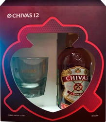 Виски CHIVAS REGAL Шотландский купажированный 12 лет 40% со стаканом, п/у, 0,75л