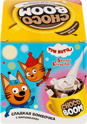 Изделие фигурное CHOCO BOOM Три кота сладкая бомбочка с маршмеллоу, 28г