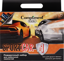НаборподарочныйдетскийCOMPLIMENTSportcar#1оранжевый:Гельдлядушаиванны,200мл+Шампуньдляволос,200мл+Карточкитранспорт