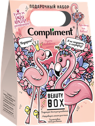 Набор подарочный детский COMPLIMENT Beauty box Розовый фламинго: Пена для ванны, 80мл+Желе для умывания, 80мл+Лосьон для тела, 80мл