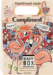 Набор подарочный детский COMPLIMENT Beauty box Розовый фламинго: Пена для ванны, 80мл+Желе для умывания, 80мл+Лосьон для тела, 80мл