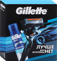 Набор подарочный GILLETTE Mach3 ProGlide Flexball Бритва и гель для  бритья увлажняющий Масло какао, 200мл