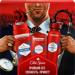 Набор подарочный OLD SPICE Аэрозольный дезодорант, 150мл+Твердый дезодорант, 50мл+Гель для душа и шампунь, 250мл