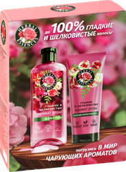 Набор подарочный женский HERBAL ESSENCES Шампунь для волос Аромат розы, 250мл+Бальзам для волос, 180мл