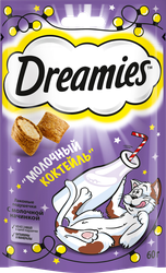 Изображение товара Лакомство для взрослых кошек DREAMIES Молочный коктейль с добавлением молока, 60г