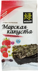 Изображение товара Морская капуста MIDORI Соленая клубника, жареная в кунжутном масле, 5г
