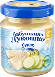 Изображение товара Пюре рыбно-овощное БАБУШКИНО ЛУКОШКО Судак с овощами, с 8 месяцев, 100г