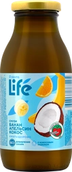 Смузи ЛЕНТА LIFE Банан, апельсин, кокос, 0.3л