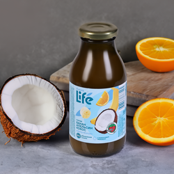 Смузи ЛЕНТА LIFE Банан, апельсин, кокос, 0.3л
