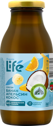 Изображение товара Смузи ЛЕНТА LIFE Банан, апельсин, кокос, 0.3л